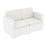 Monaco Lounge Set - White Café Furniture zaptrading 