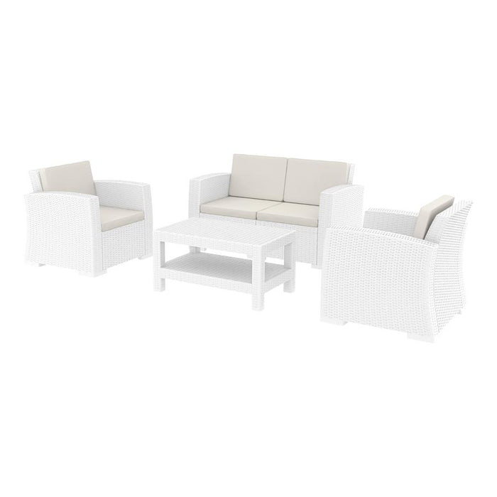 Monaco Lounge Set - White Café Furniture zaptrading White 