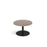 Monza circular coffee table with flat round base 800mm diameter Tables Dams Barcelona Walnut Black 