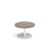 Monza circular coffee table with flat round base 800mm diameter Tables Dams Barcelona Walnut White 