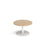 Monza circular coffee table with flat round base 800mm diameter Tables Dams Kendal Oak White 