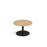Monza circular coffee table with flat round base 800mm diameter Tables Dams Oak Black 