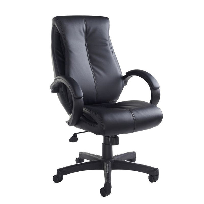 Nantes high back managers chair - black faux leather Seating Dams 
