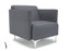 Napa Slim Arm 75cm Wide Armchair in Camira Era Fabric Armchairs Dynamic Office Solutions Present Brushed Chrome 