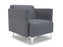 Napa Slim Arm 75cm Wide Armchair in Camira Era Fabric Armchairs Dynamic Office Solutions Present Chrome 