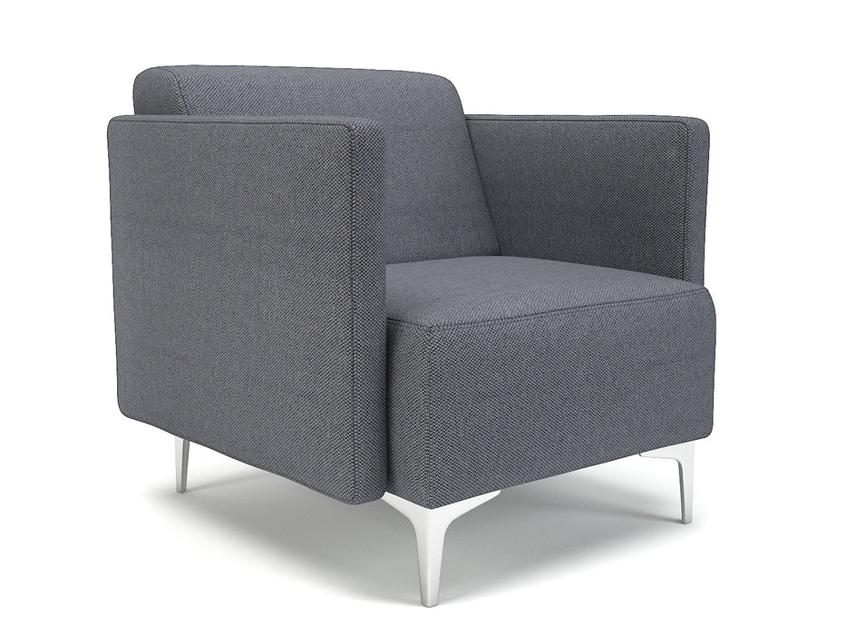 Napa Slim Arm 75cm Wide Armchair in Camira Era Fabric Armchairs Dynamic Office Solutions Present Chrome 