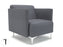 Napa Slim Arm 75cm Wide Armchair in Camira Era Fabric Armchairs Dynamic Office Solutions Present Matt Black 