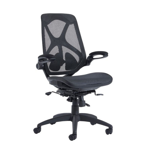 Napier high mesh back operator chair with mesh seat - black Seating Dams 