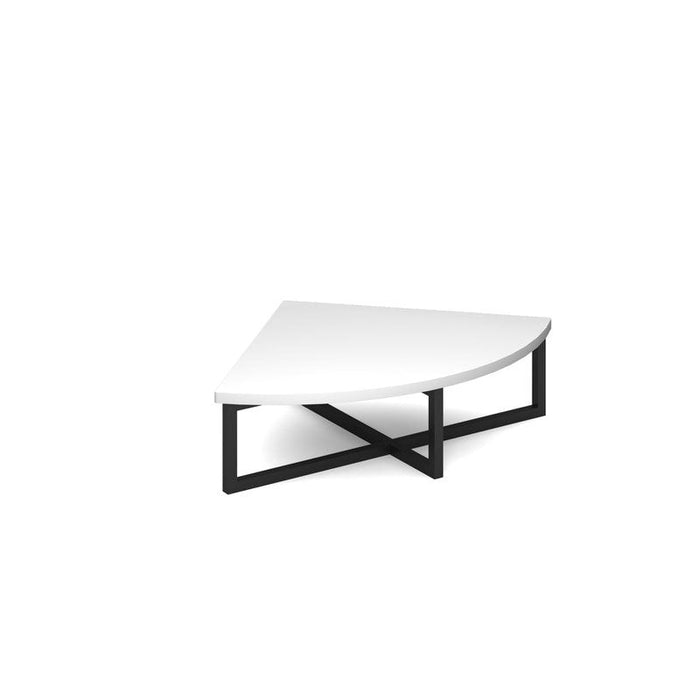 Nera corner unit table 700mm x 700mm with black frame Tables Dams White 