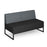 Nera modular soft seating double bench with double back and black frame Soft Seating Dams Elapse Grey/Late Grey 