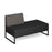 Nera modular soft seating double bench with right hand back and black frame Soft Seating Dams Elapse Grey/Forecast Grey 