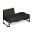 Nera modular soft seating double bench with right hand back and black frame Soft Seating Dams Elapse Grey/Present Grey 