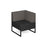 Nera modular soft seating single bench with back and left arm black frame Soft Seating Dams Elapse Grey/Forecast Grey 