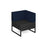 Nera modular soft seating single bench with back and left arm black frame Soft Seating Dams Elapse Grey/Maturity Blue 