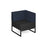 Nera modular soft seating single bench with back and left arm black frame Soft Seating Dams Elapse Grey/Range Blue 