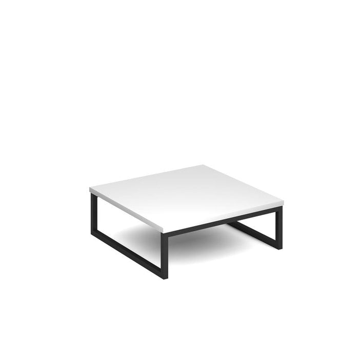 Nera square coffee table 700mm x 700mm with black frame Tables Dams White 