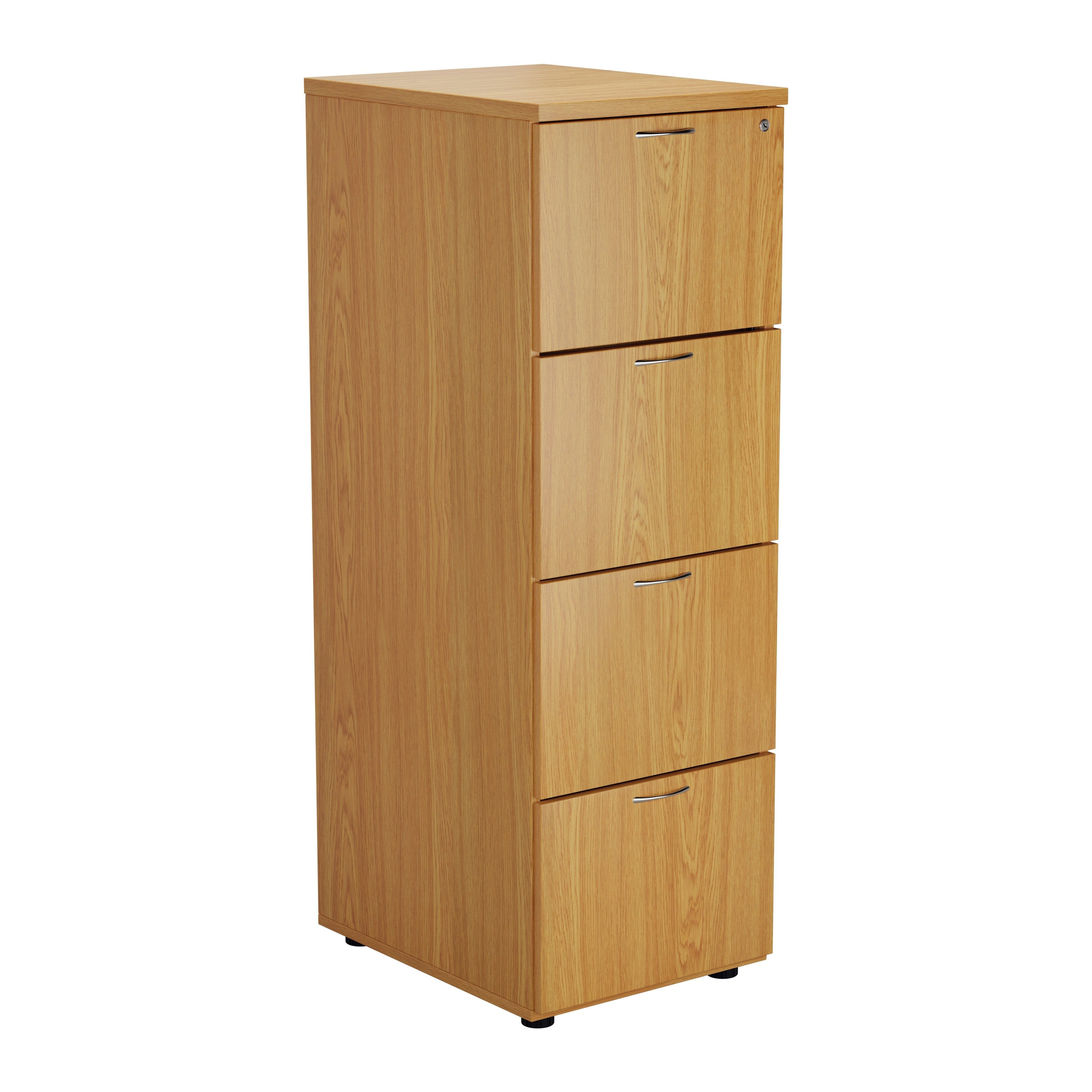 Oak 4 Drawer Filing Cabinet