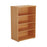 Office Bookcase 1200mm High Book Case - Beech BOOKCASES TC Group Beech 