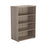 Office Bookcase 1200mm High Book Case - Beech BOOKCASES TC Group Grey Oak 