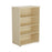 Office Bookcase 1200mm High Book Case - Beech BOOKCASES TC Group Maple 
