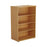 Office Bookcase 1200mm High Book Case - Beech BOOKCASES TC Group Oak 