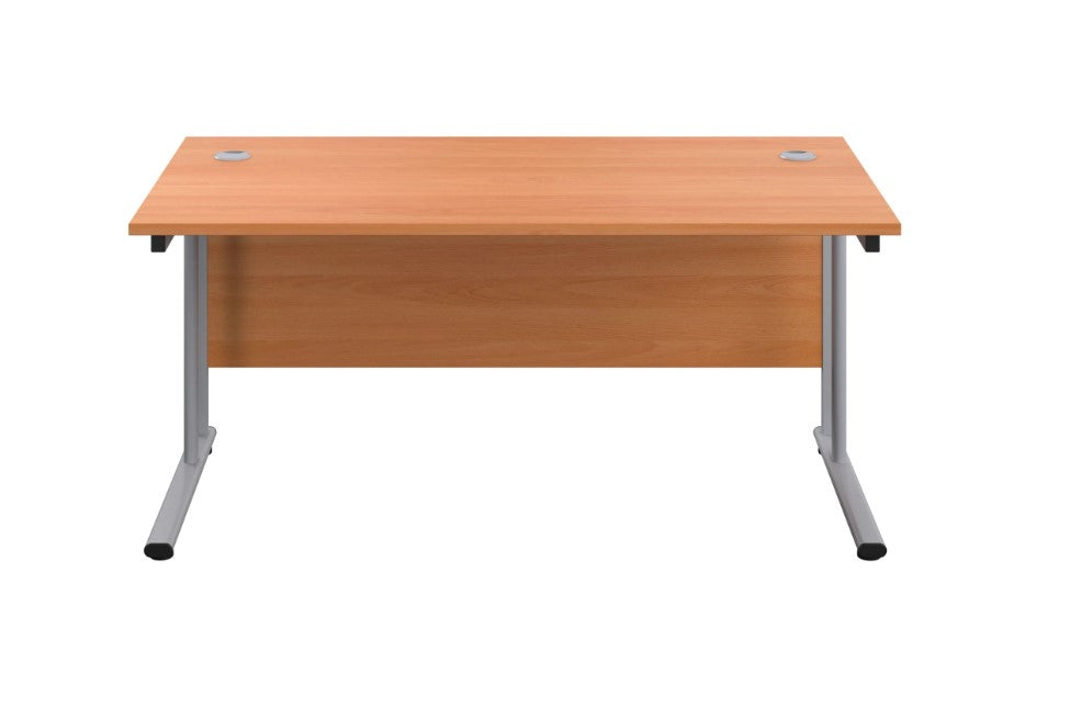 Office Hippo Professional Cantilever Beech Office Desk TC Group 