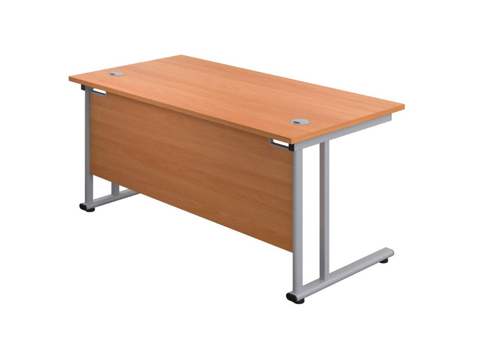 Office Hippo Professional Cantilever Beech Office Desk TC Group 