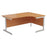 One Cantilever Crescent Office Desk - 1600mm x 1200mm Corner Office Desks TC Group Beech White Right Hand