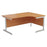 One Cantilever Crescent Office Desk Beech - 1800mm x 1200mm Corner Office Desks TC Group Beech White Right Hand