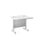 One Cantilever Rectangular Office Desk - 800mm Deep Rectangular Office Desks TC Group White White 800mm x 800mm