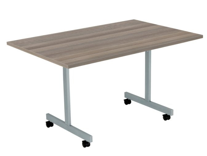 One Eighty Tilting Meeting Table 700mm Deep Tilting Meeting Tables TC Group Grey Oak 1200mm x 700mm 