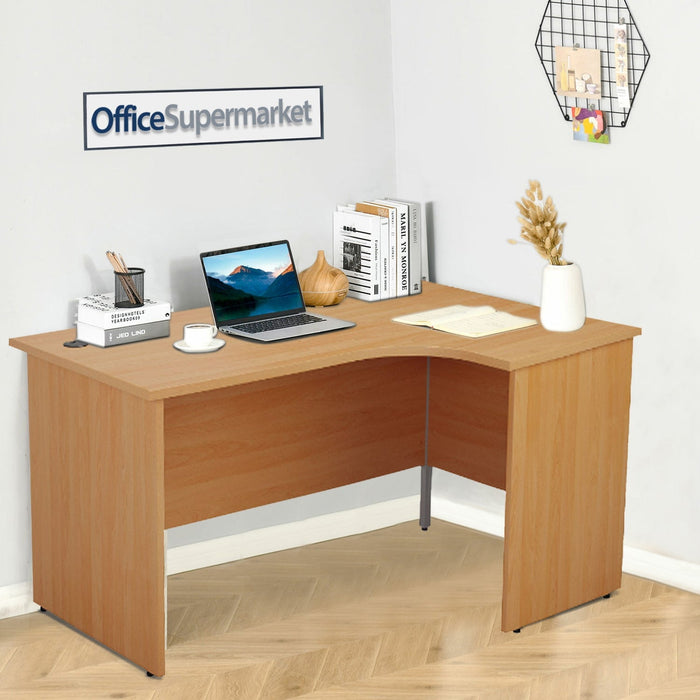 One Panel Next Day Delivery Beech Corner Office Desk Office Desk TC Group 