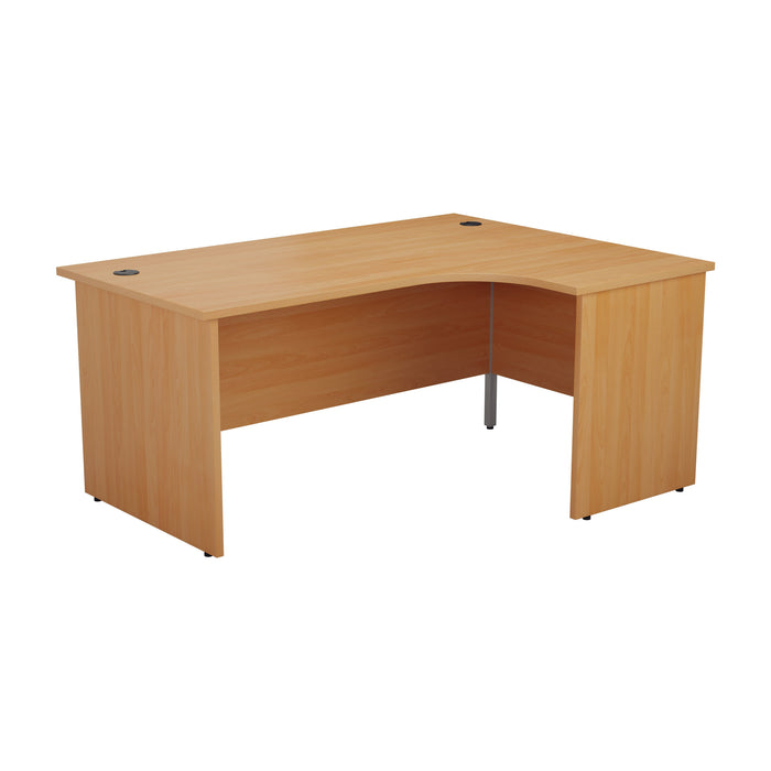 One Panel Next Day Delivery Corner Office Desk Corner Office Desks TC Group Beech 1600mm x 1200mm Right Hand