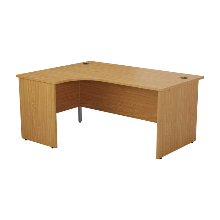 One Panel Next Day Delivery Corner Office Desk Oak Corner Office Desks TC Group Oak 1600mm x 1200mm Left Hand