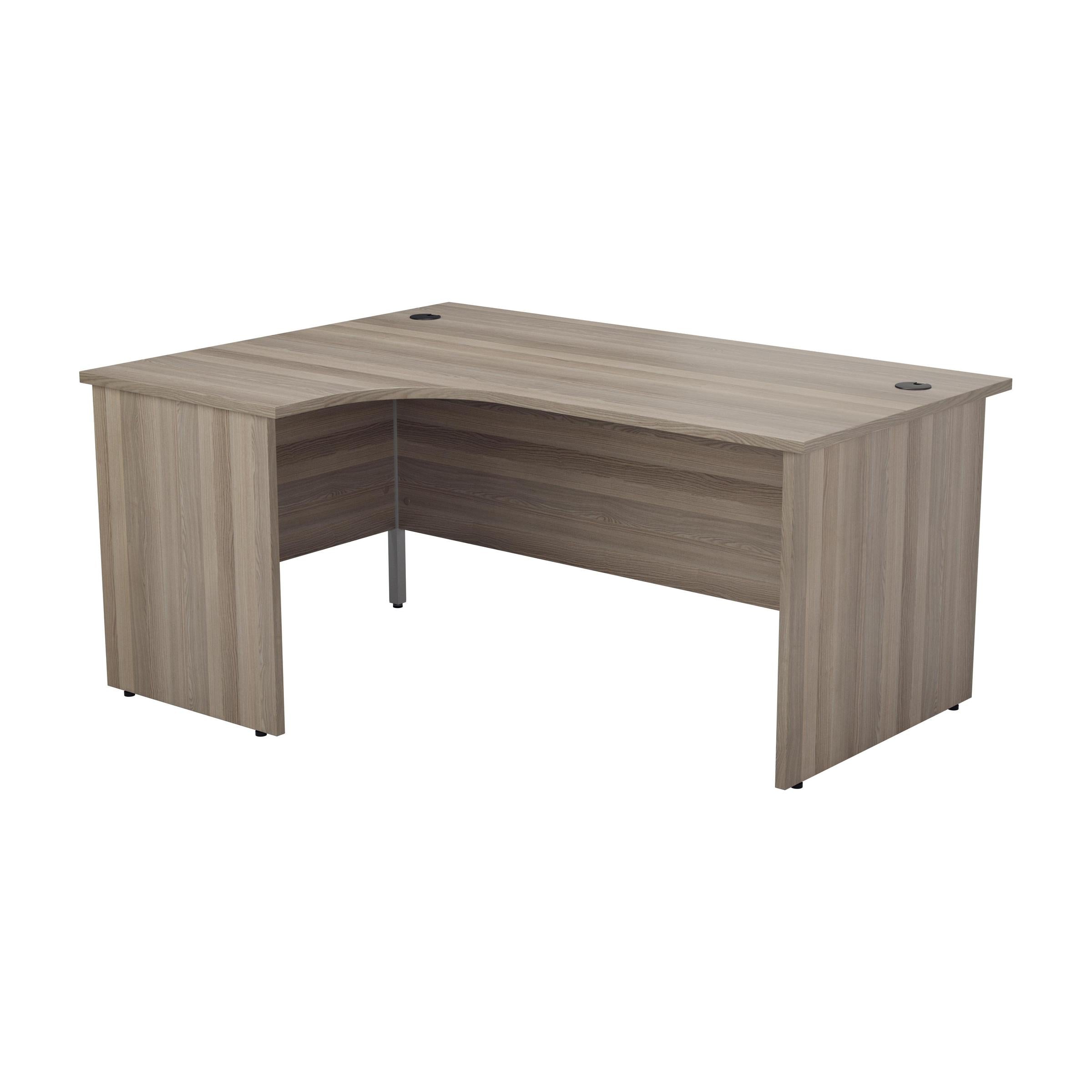 One Panel Next Day Delivery Grey Oak Corner Office Desk
