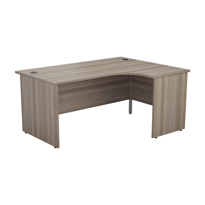 One Panel Next Day Delivery Grey Oak Corner Office Desk Corner Office Desks TC Group Grey Oak 1600mm x 1200mm Right Hand