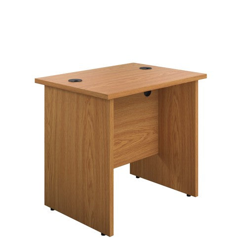 One Panel Next Day Delivery Rectangular Oak Office Desk - 600mm Deep Rectangular Office Desks TC Group Oak 800mm x 600mm 