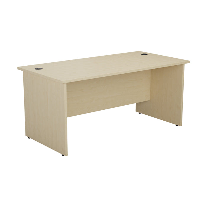 One Panel Next Day Delivery Rectangular Office Desk - 600mm Deep Rectangular Office Desks TC Group Maple 1200mm x 600mm 
