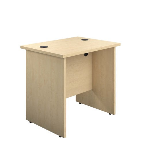 One Panel Next Day Delivery Rectangular Office Desk - 600mm Deep Rectangular Office Desks TC Group Maple 800mm x 600mm 
