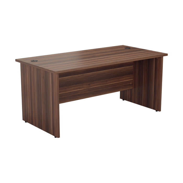 One Panel Next Day Delivery Rectangular Office Desk - 600mm Deep Rectangular Office Desks TC Group Walnut 1200mm x 600mm 
