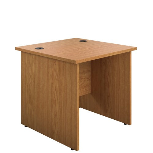 One Panel Next Day Delivery Rectangular Office Desks - 800mm Deep Rectangular Office Desks TC Group Oak 800mm x 800mm 