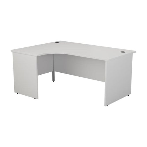 One Panel Next Day Delivery White Corner Office Desk Corner Office Desks TC Group White 1600mm x 1200mm Left Hand