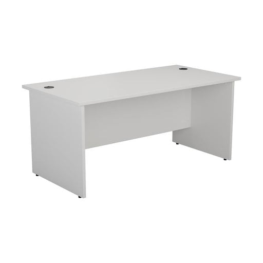 One Panel Next Day Delivery White Office Desk - 800mm Deep Rectangular Office Desks TC Group White 1200mm x 800mm 