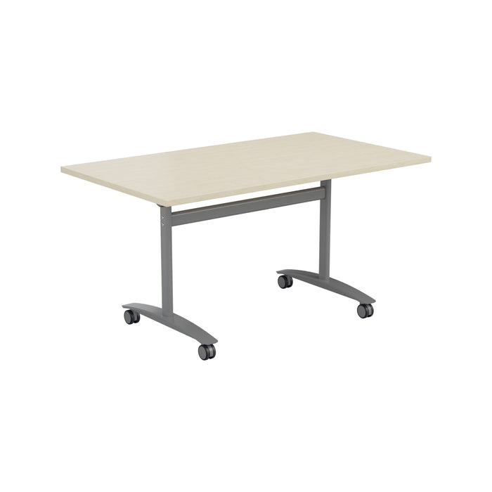 One Tilting Meeting Table 700mm Deep Tilting Meeting Tables TC Group Maple 1200mm x 700mm 