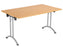 One Union Folding Meeting Table 700mm Deep Folding Meeting Tables TC Group Beech Silver 1200mm x 700mm