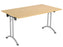 One Union Folding Meeting Table 700mm Deep Folding Meeting Tables TC Group Oak Silver 1200mm x 700mm