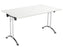 One Union Folding Meeting Table 700mm Deep Folding Meeting Tables TC Group White Chrome 1200mm x 700mm