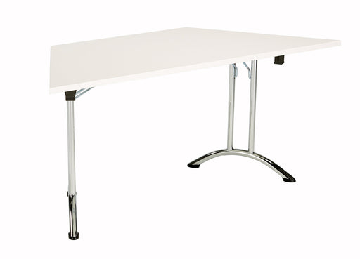 One Union Folding Meeting Table Trapazodial WORKSTATIONS TC Group White Chrome 