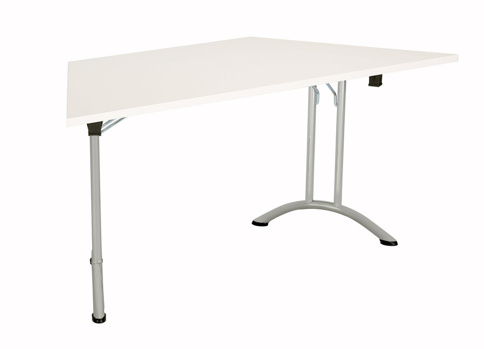 One Union Folding Meeting Table Trapazodial WORKSTATIONS TC Group White Silver 
