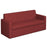 Oslo square back 3 seater office sofa 1880mm wide Soft Seating Dams Extent Red 